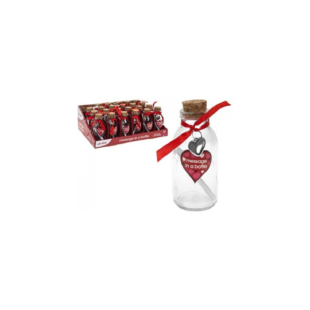 11cm Message In A Bottle With Message Paper Perfect For Valentines -  message 11cm bottle paper perfect valentines
