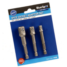 Bluespot 3 Pce Chrome Vanadium Socket Adaptor Set - 14108 Piece Drill - socket set adaptor 3 14108 piece bluespot drill