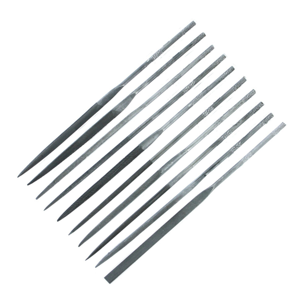 10 Piece Budget Needle File Set - Modelcraft Pfl6001 Files Medium Cut - Needle 10 Set Modelcraft File Pfl6001 Piece Files Medium Cut Budget 5060030660709