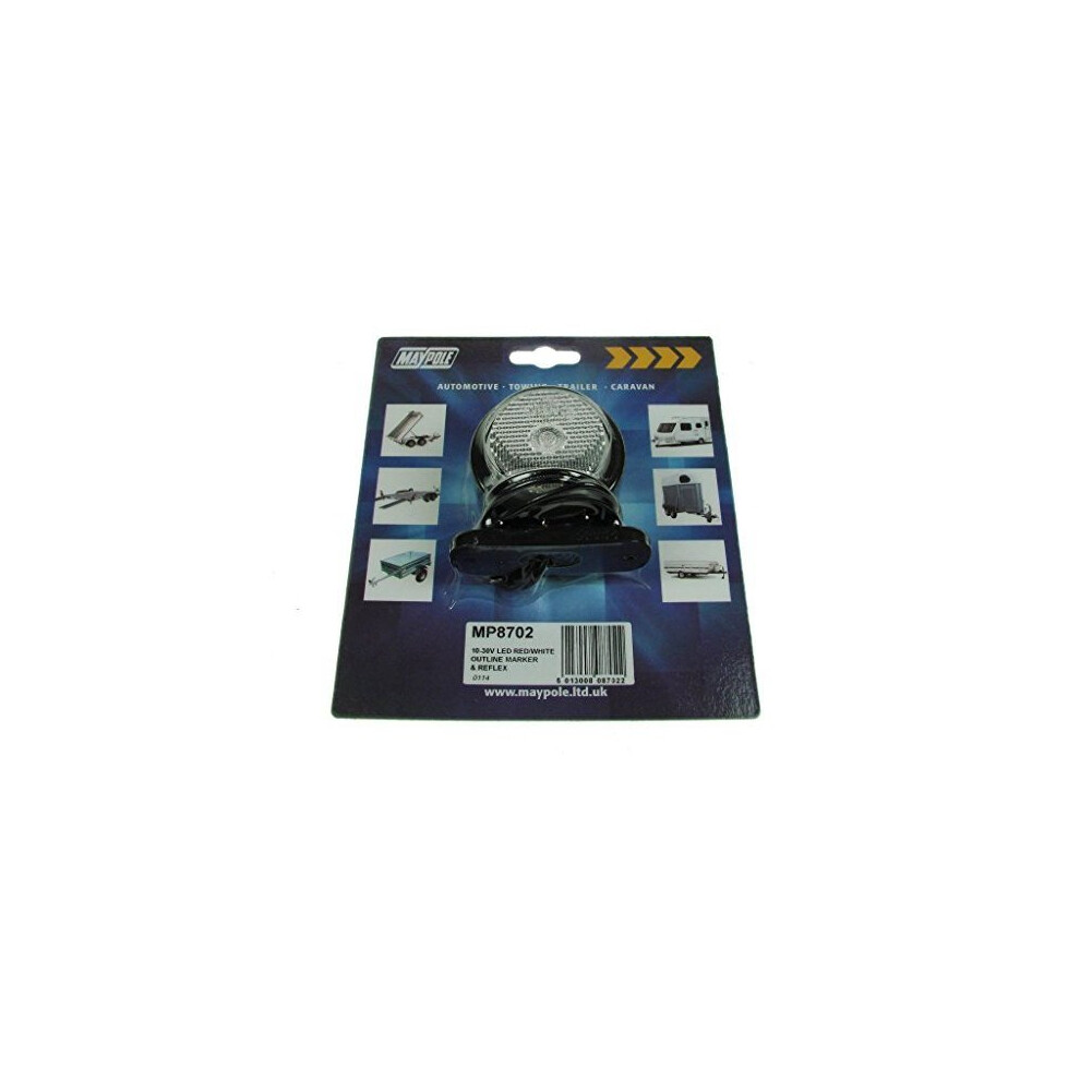 10-30V Led Outline Marker & Reflex Dp - 1224V Maypole Mp8702 - Led Outline Marker Reflex 1224V Maypole Mp8702 Lamp 1030V Red/White 5013008087022