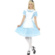 Smiffy's 41012s Blue Wonder Princess Costume - Ladies Alice Fancy Dress Book - ladies costume alice fancy dress book week wonder princess womens