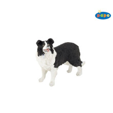 Papo Border Collie Figure 54008 - Hand-Painted 6cm Miniature, Black/White Collie for Imaginative Play