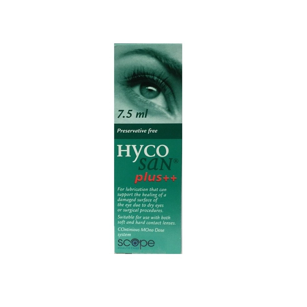 Hycosan Plus++ Eye Drops 7.5ml Preservative Free