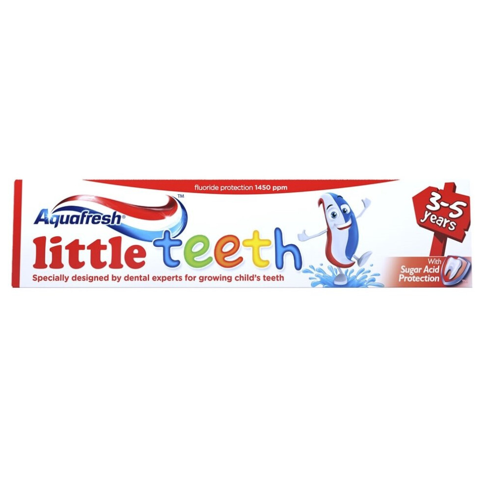 Aquafresh 50Ml Little Teeth Fluoride Toothpaste 3-5 Years