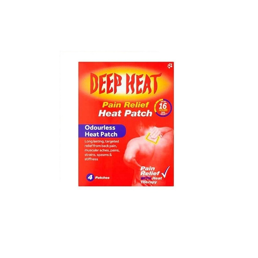 DEEP HEAT PAIN RELIEF PATCH 16 HOURS - 4 PATCHES