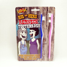 His & Hers Redneck Tooth Brush - Tooth Set Funny Gag Gift Joke Teeth Brushes - hers his redneck toothbrush set funny gag gift joke teeth brushes