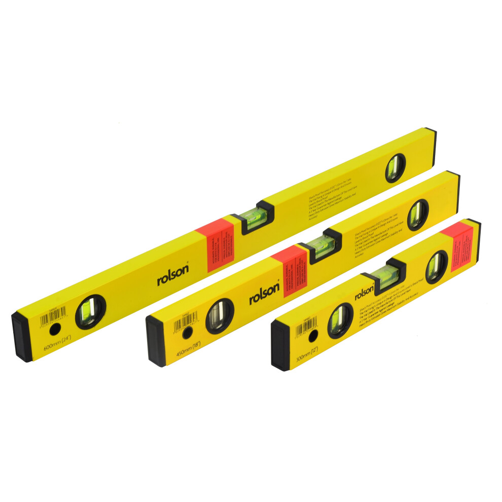 600mm Lightweight Alloy Spirit Level - Rolson 54464 New -  rolson alloy spirit level 54464 600mm new