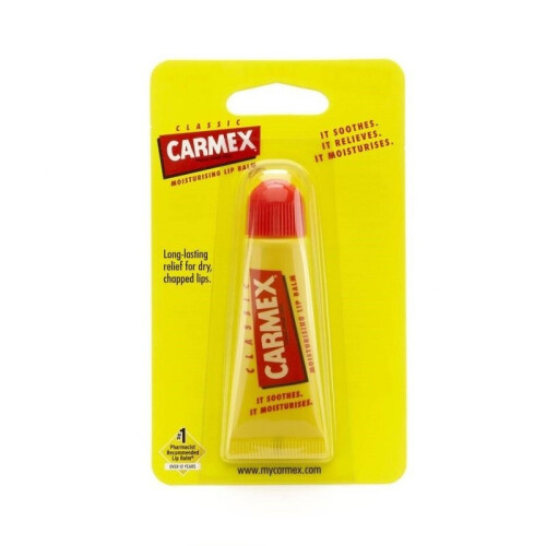 Carmex Lip Balm 10g - Heals Chapped Lips with Menthol & Phenol, Deep Moisturizing Protection from Wind and Sun