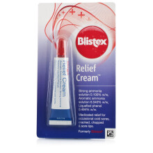 Blistex Relief Cream 5g - Medicated Lip & Cold Sore Relief with Docosanol, Soothes, Heals & Protects Cracked Lips