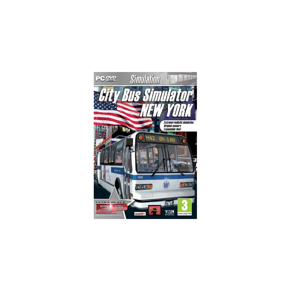 Excalibur Games City Bus Simulator New York: Extra Play (Pc Dvd) Size 2.0