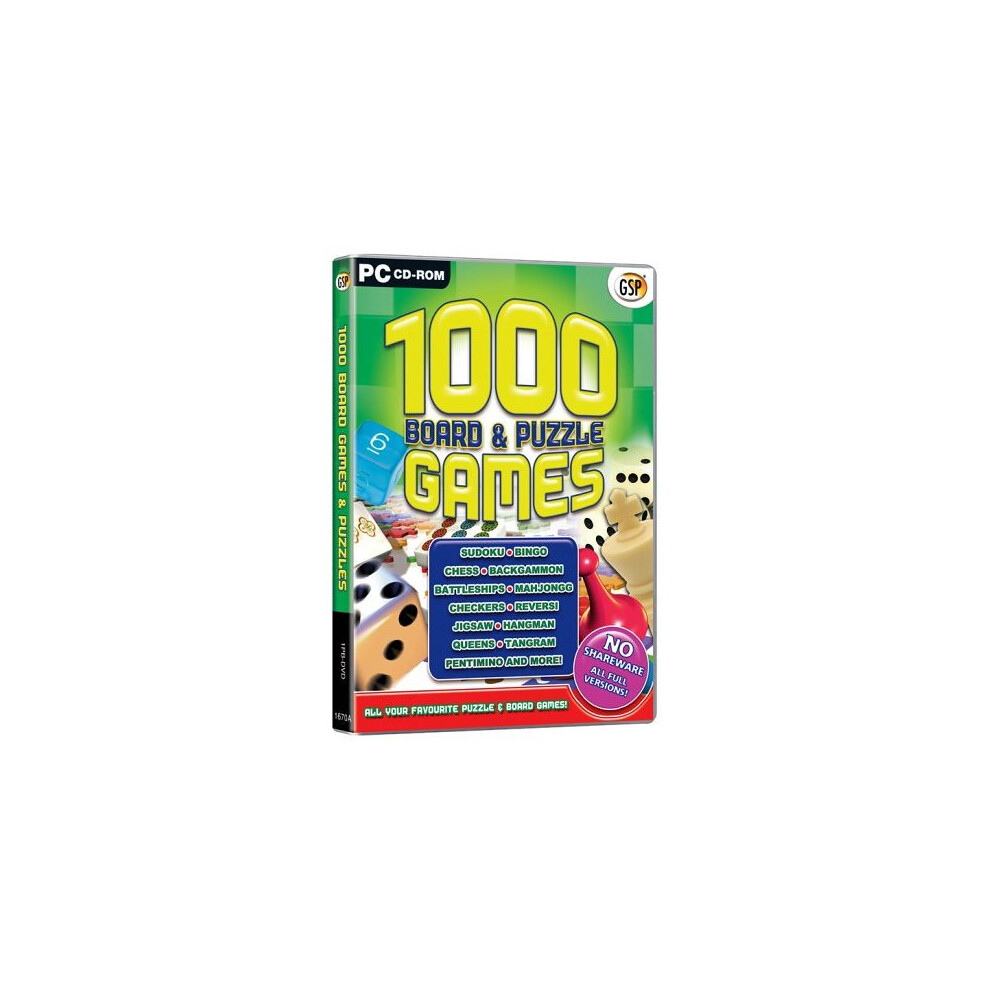 1000 Board and Puzzle Games (PC CD)-image-OPC-P5JGH8W-NEW