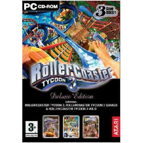 Bandai Rollercoaster Tycoon 3 Deluxe (PC DVD) - Includes Soaked and Wild Expansion Packs
