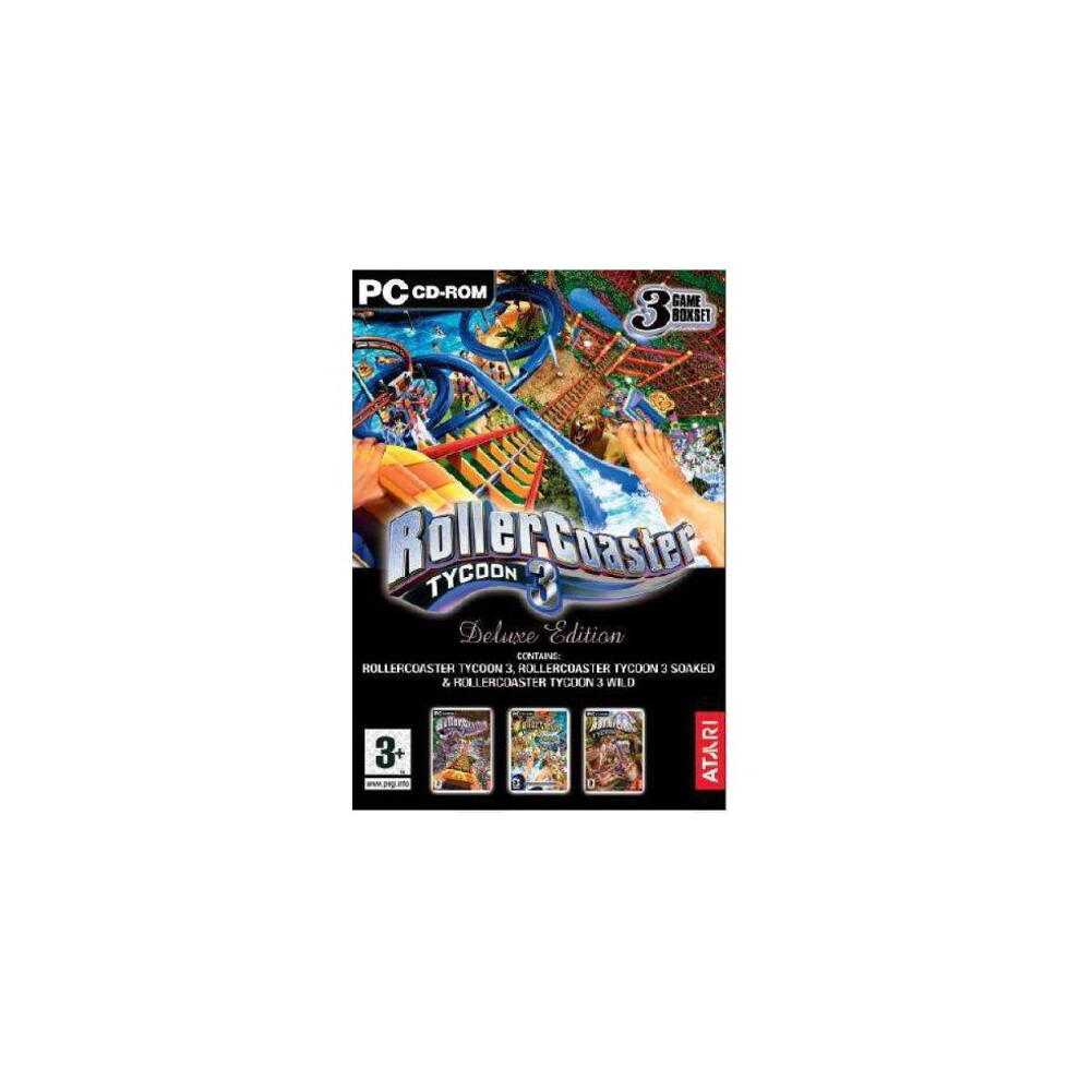 Bandai Rollercoaster Tycoon 3 Deluxe (Pc Dvd) - Includes Soaked And Wild Expansion Packs
