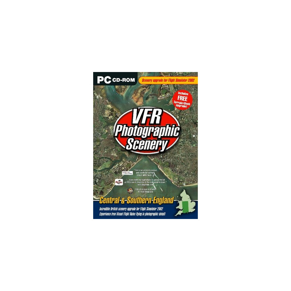 Vfr 2 Photographic Scenery - Central And Southern England (Add On For Flight Sim 2002) 5035063003199