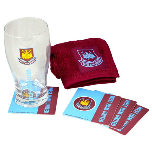 West Ham Wordmark Mini Bar Set - United Football Fc Glass Official New Gift Club - set mini bar west ham united football fc glass official new gift