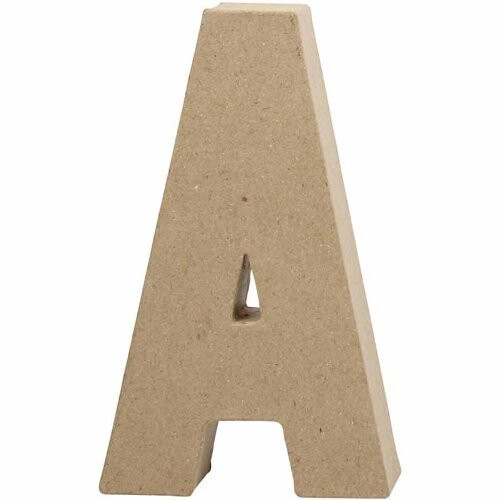 Letra decorativa - Papel machê - Bege - Interior