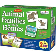 Pre-school Animal Families & Their Homes 2 In One Game - Creative Preschool -  creative preschool animal homes educational 2in1 families cre1016 one