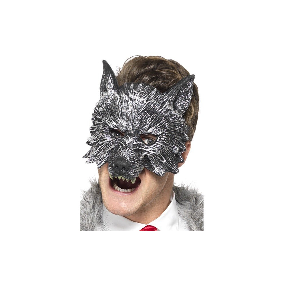 Smiffy's 20348 Deluxe Big Bad Wolf Mask (one Size) -  adults deluxe big bad wolf mask mens ladies animal fancy dress book week day