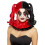 Smiffy's Smiffy's Twisted Harlequin Percke fr Damen, schwarz/rot, Einheitsgre 1