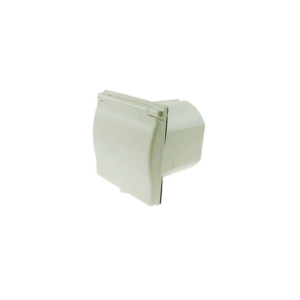 240V 16A Mains Flush Fit Socket White Bk - Caravan Inlet 16Amp Mp598b Rosi - Mains Caravan Inlet 240V 16Amp Flush Fit Socket White Mp598b Rosi 5013008105986