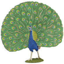 Figurinha Pavão - PAPO - Animais da Fazenda - Brinquedo para Crianças a partir de 3 anos