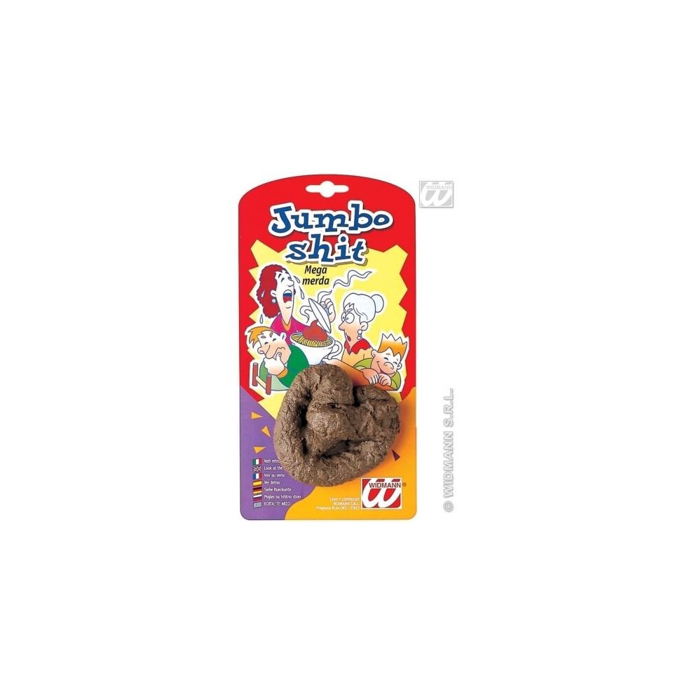4952J Jumbo Poo Prank - Widmann Novelty Gag Toy Set for Kids' Birthday (Brown, 20x15x5cm)