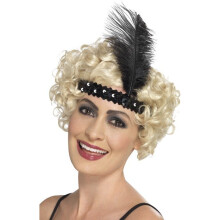 Smiffys Women's One Size Flapper Headband Black
