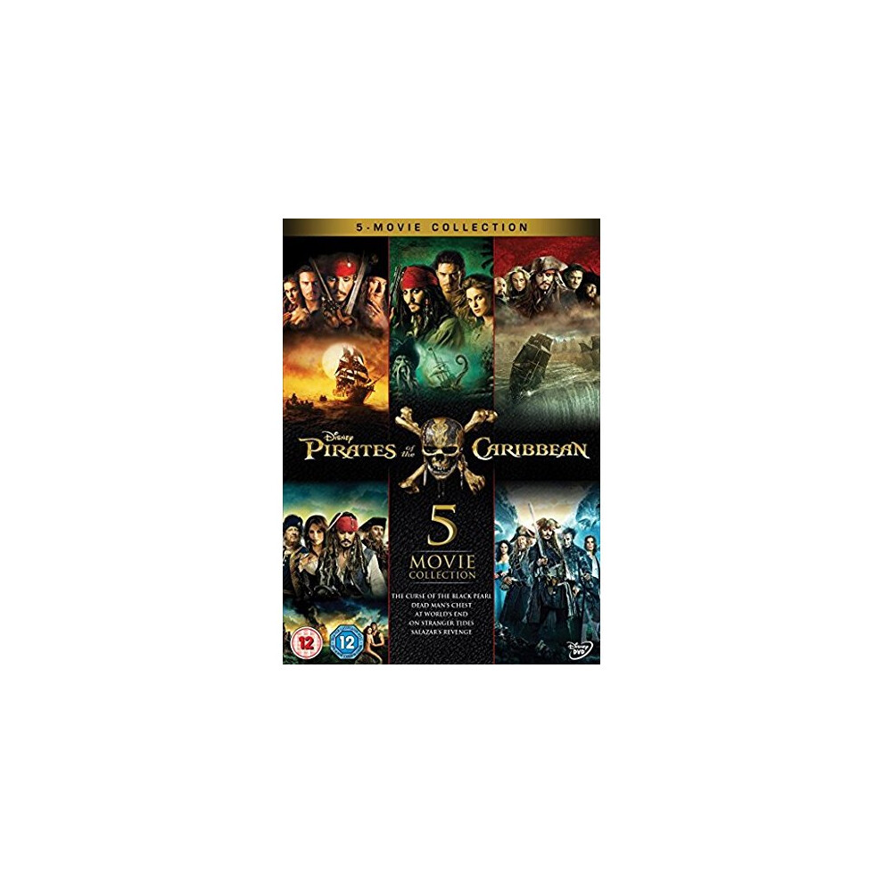 Pirates Of The Caribbean - 1 To 5 Movie Collection DVD [2017]