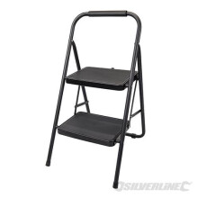 Silverline Step Ladder 430mm 2-tread - 226092 150kg Capacity -  ladder step silverline 226092 150kg capacity