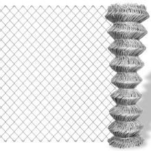 vidaXL Maschendrahtzaun Verzinkter Stahl 15x1,25 m Silbern