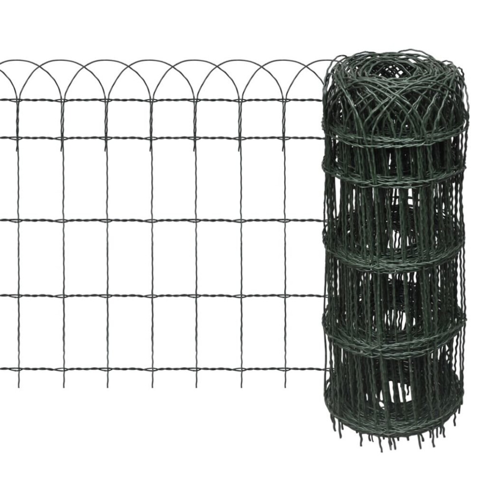 vidaXL Garden Border Fence 10x0.65m Lawn Path Grass Edging Panel Mesh Barrier