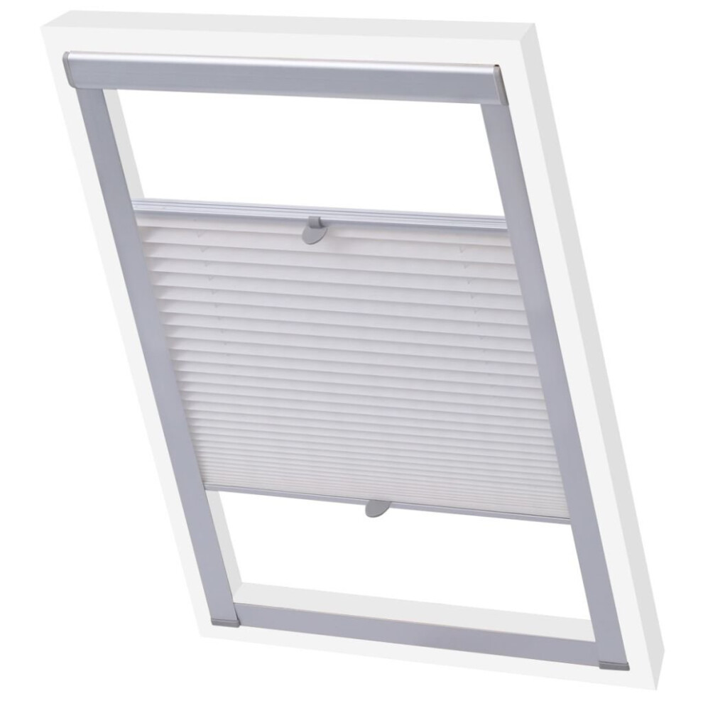 vidaXL Pleated Blinds White U08/808 Window Blackout Roller Sunscreen Shade