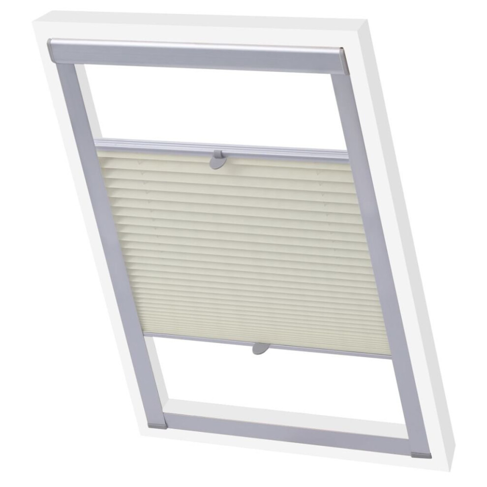 vidaXL Pleated Blinds Cream M06/306 Window Blackout Roller Sunscreen Shade