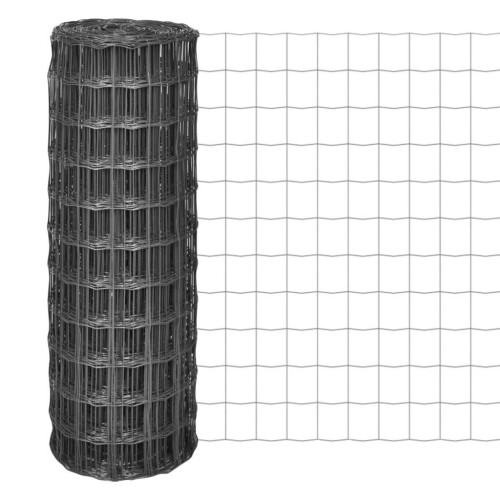 VidaXL vidaXL Eurozaun Stahl 25 x 1 m Grau