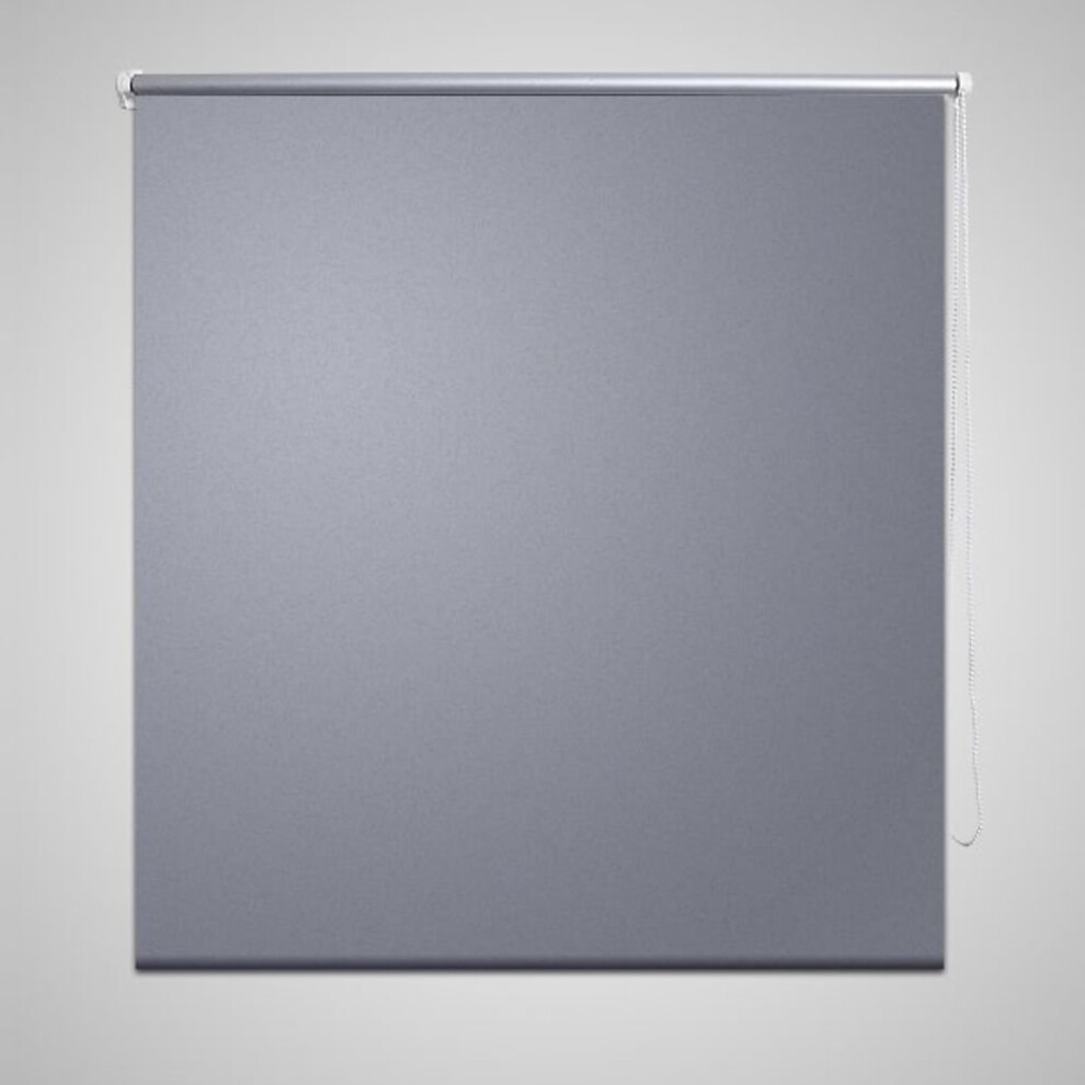 vidaXL Roller Blind Blackout 160x175cm Grey Window Curtain Shade Sunscreen
