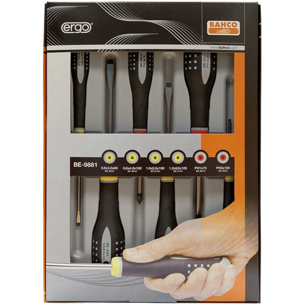 Bahco Ergonomic Screwdriver Set 6 pcs