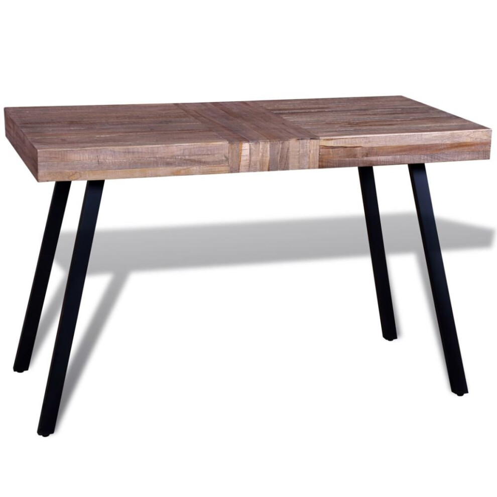 Table Reclaimed Teak Handmade Polished and Partly Painted Home Furniture