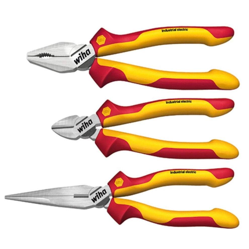 Wiha Three Piece Electric Pliers Set Z 99 0 0 001 09 Industrial 4010995386375