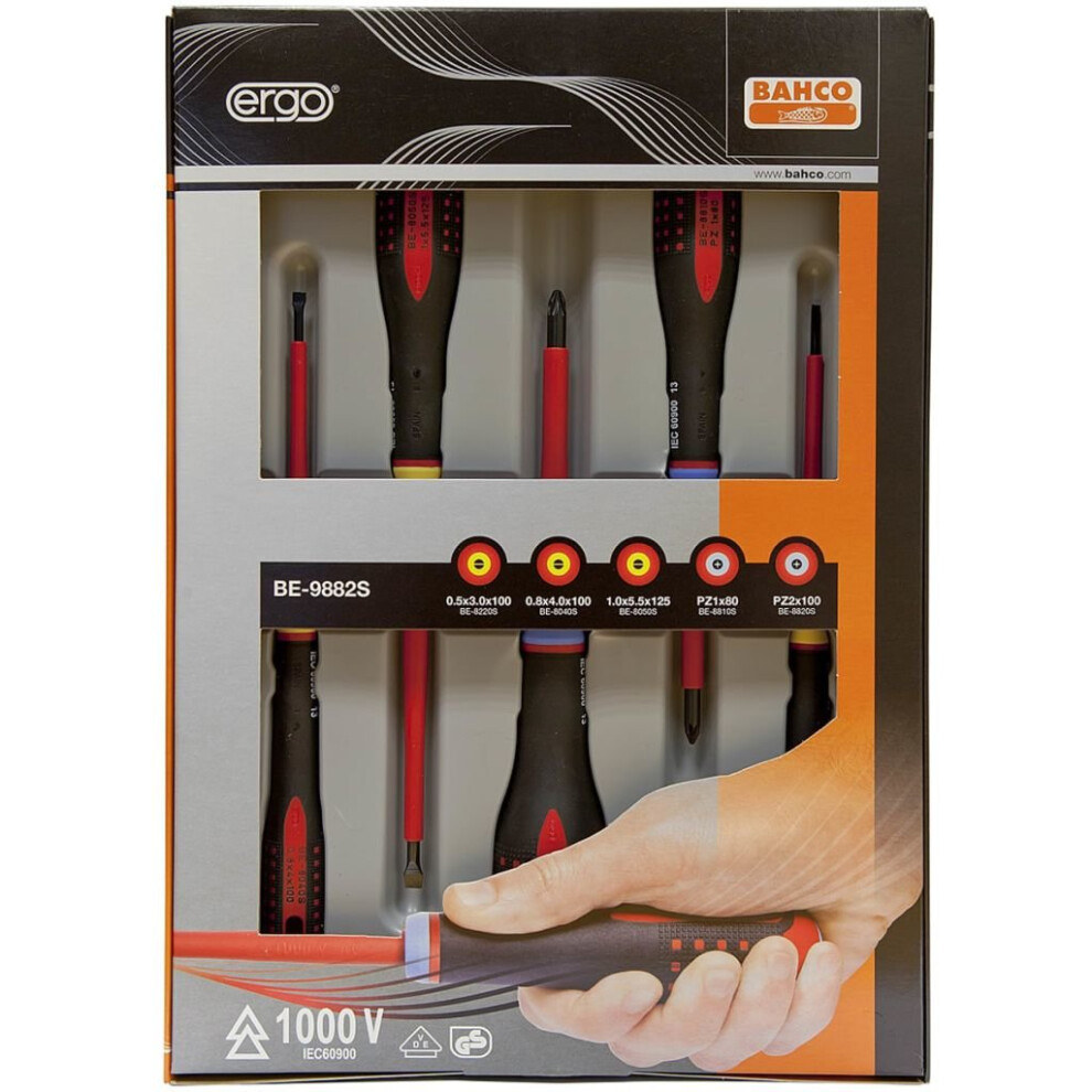 Bahco Bahco Ergonomically Designed Screwdrivers Set 5 pcs
