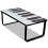 VidaXL vidaXL Glass Coffee Table with Piano Printing Home Living Room Furniture Stand 1