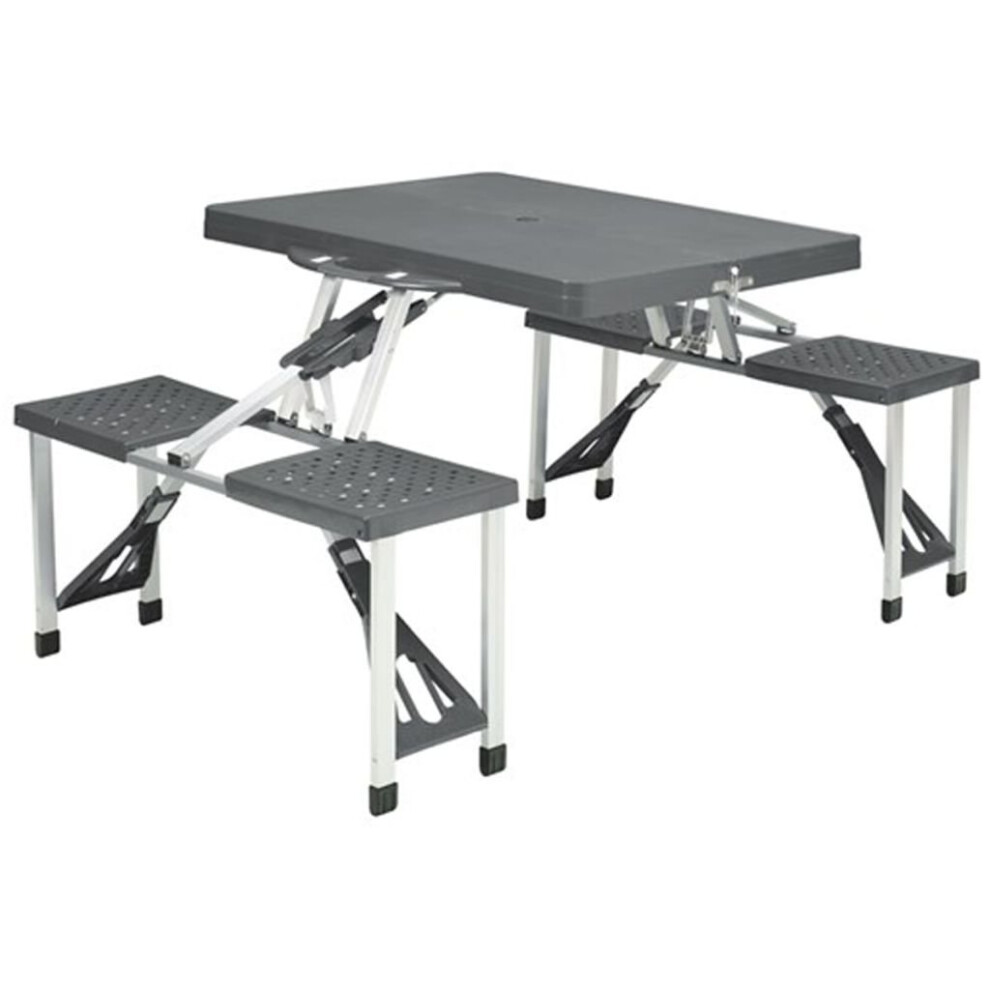 Easy Camp Toulouse Picnic Table with Seating Portable Folding Camp Furniture