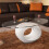 VidaXL vidaXL Coffee Table Round White High Gloss Glass Top Couch Side Tea Stand 1