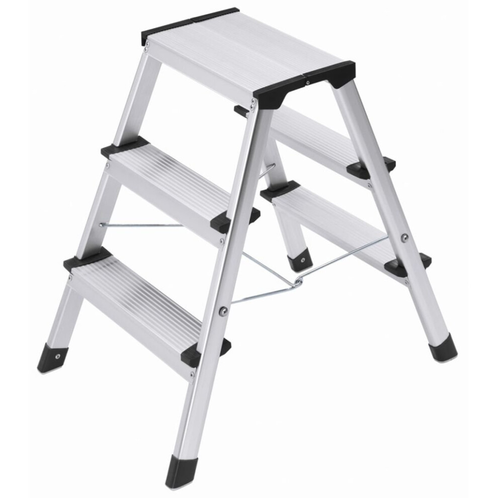 Hailo Folding Stepladder Safety Step Ladder L90 Step-ke 2x3 Steps 60 cm 4443-701
