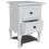 VidaXL vidaXL Nightstand with 2 Drawers MDF White Bedroom Bedside Table Cabinet Stand 1