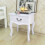 VidaXL vidaXL 2x Bedside Cabinets MDF White Nightstand Side End Table with a Drawer 1