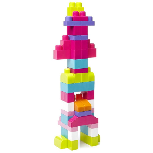 VidaXL Mega Bloks Grosse Bautasche Rosa 60 Stück