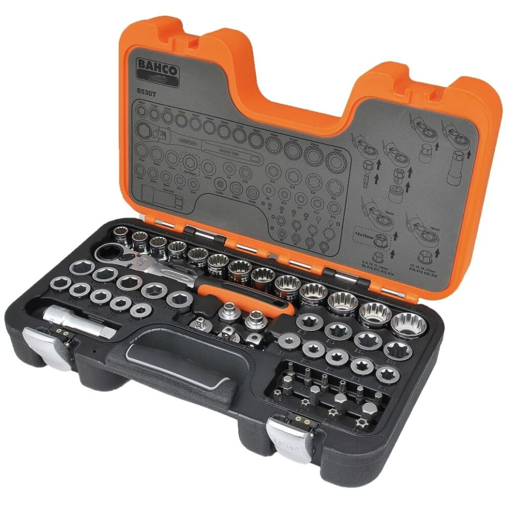 Bahco Pass-Through Socket Set 53 pcs