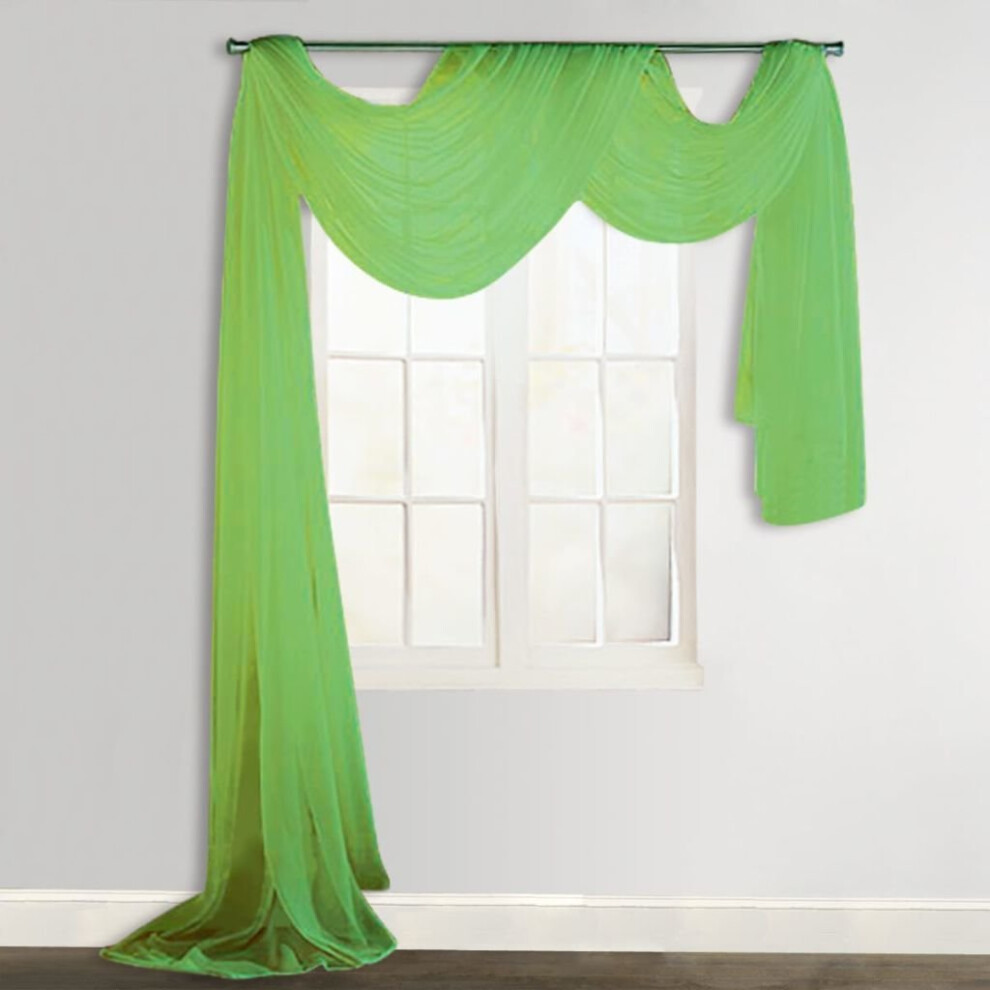 Sheer Voile Drape 140 x 600 cm Green