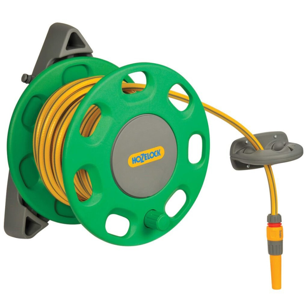 Hozelock Wall-Mounted Hose Reel 30 m with 15 m Hose 2422R0000 on OnBuy