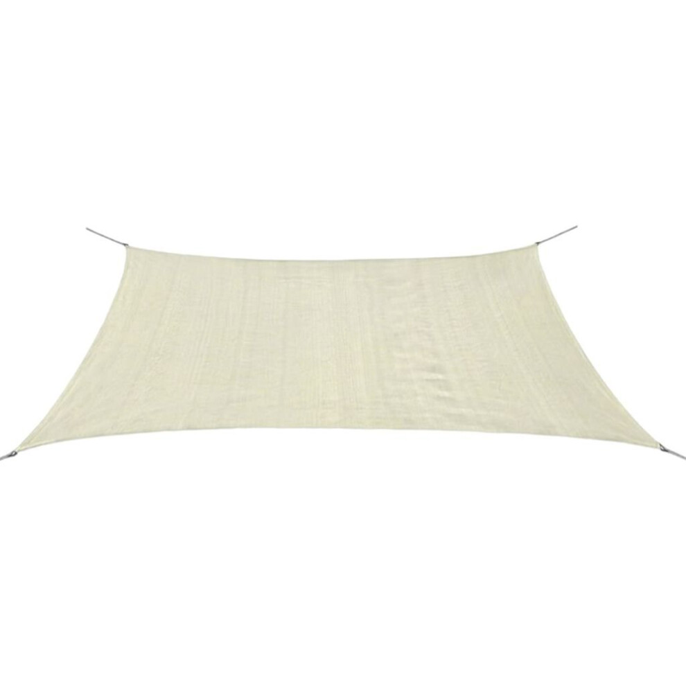 New Vidaxl Sunshade Sail Hdpe Rectangular 2X4m Garden Patio Awning Canopy Cream